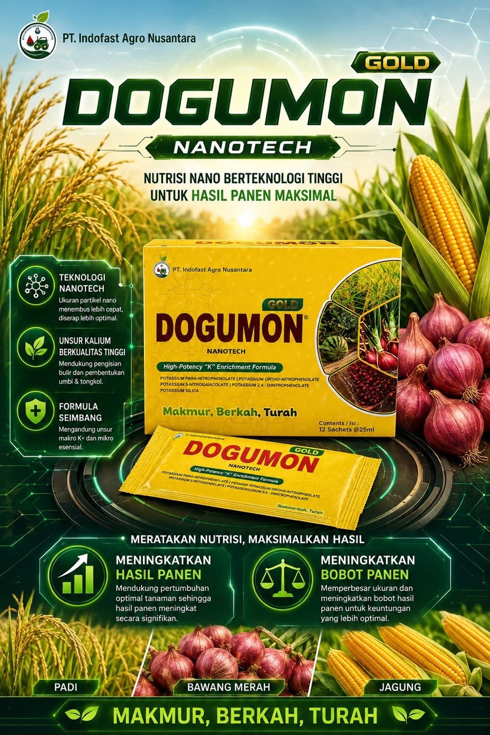 Dogumon Gold guide for rice, shallots and corn