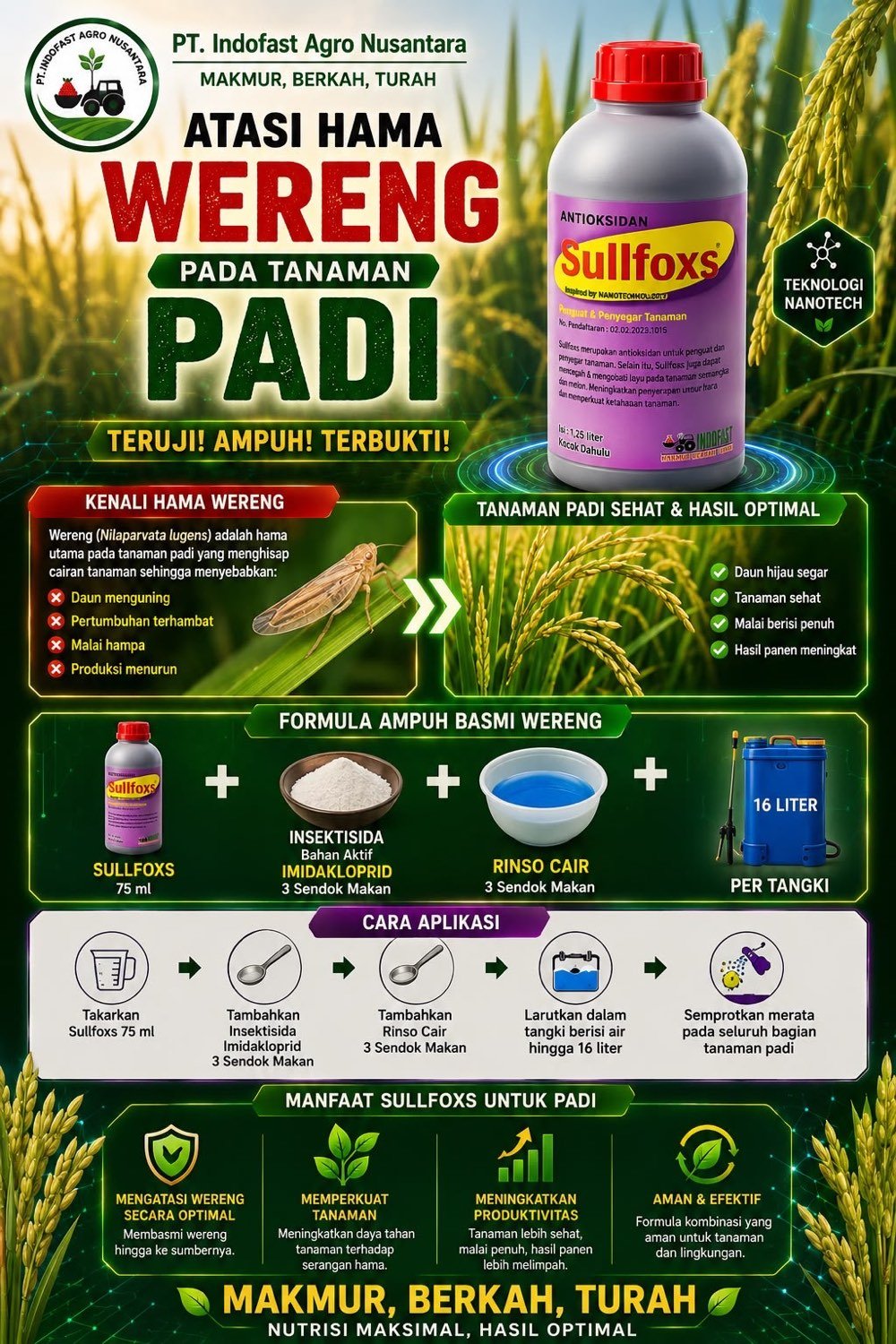 Sullfoxs against planthopper in rice